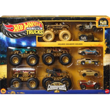 Hot Wheels Monster Trucks Bigfoot Trophy Champions Multipack leikkisetti