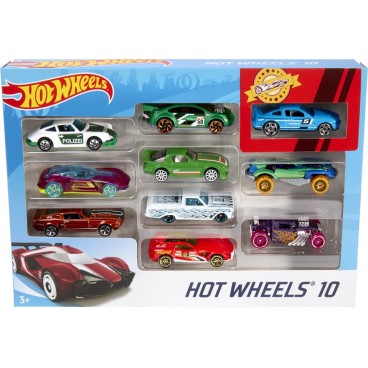 Hot Wheels 10-pack pikkuauto lahjapakkaus (lajitelma)