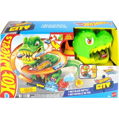 Hot Wheels City T-Rex Fire Station autorata