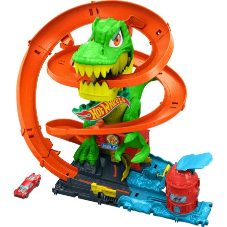 Hot Wheels City T-Rex Fire Station autorata