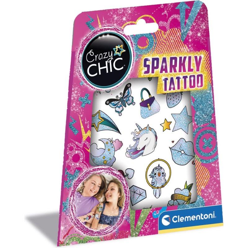 Clementoni Crazy Chic Sparkly tatuointi