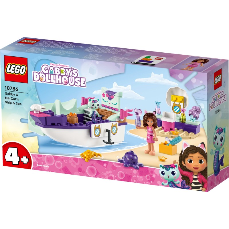 LEGO Gabby's Dollhouse 10786 Gabbyn ja Merikatin laiva ja kylpylä