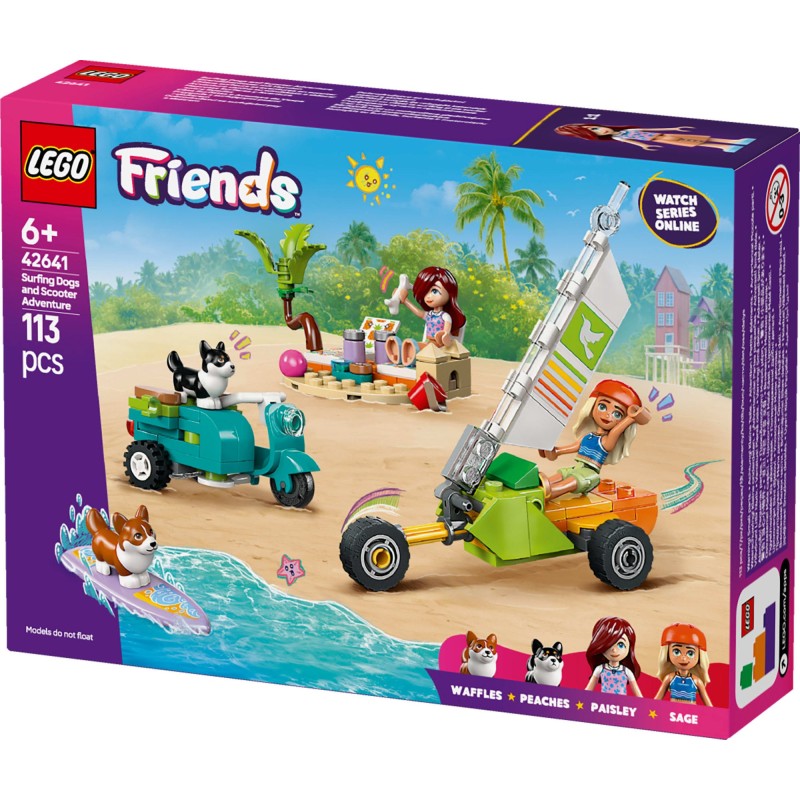 LEGO Friends 42641 Surffikoirat ja skootteriseikkailu