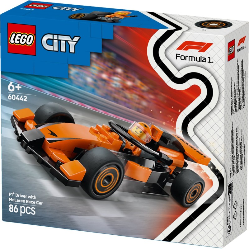 LEGO City Formula 1 60442 F1®-kuljettaja ja McLaren-kilpa-auto