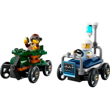 LEGO City Great Vehicles 60459 Lentokone vastaan sairaalansänky – kilpa-autopakkaus