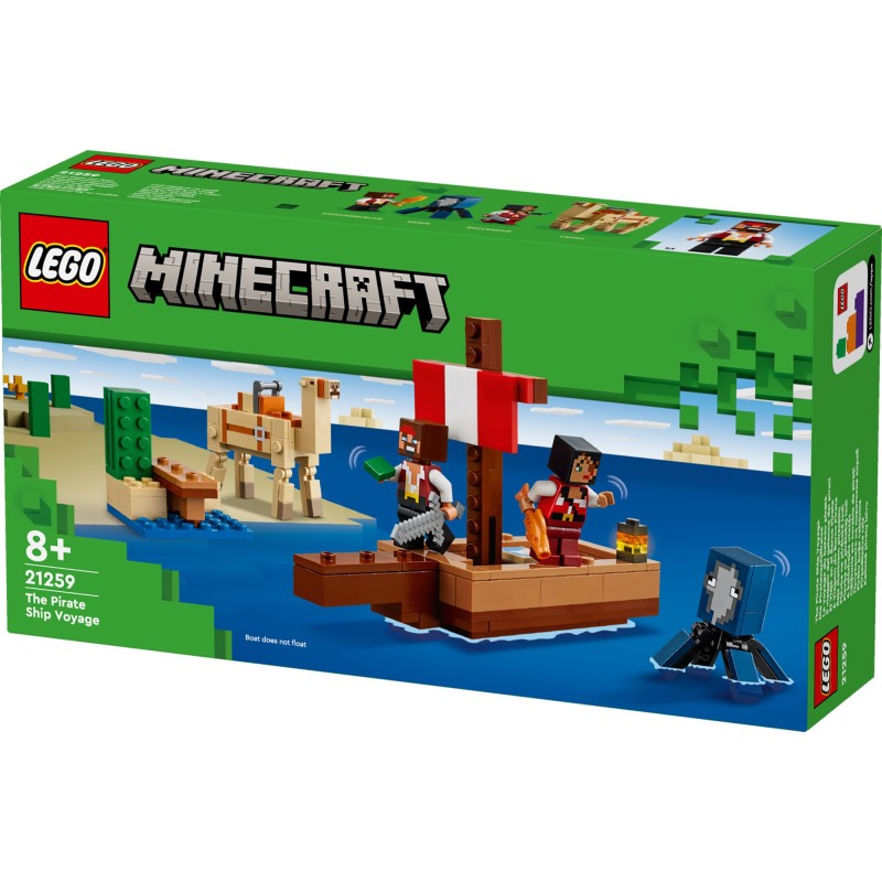LEGO Minecraft 21259 Merirosvolaivan matka