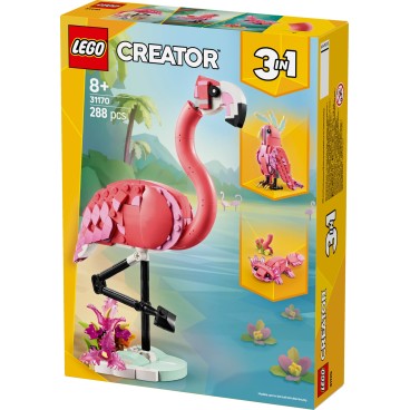 LEGO Creator 31170 Villieläin: vaaleanpunainen flamingo