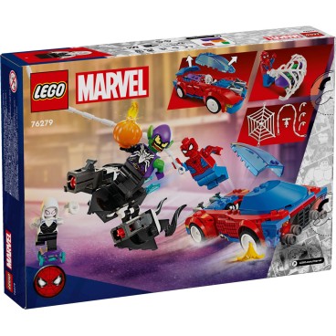LEGO Super Heroes Marvel 76279 Spider-Manin kilpa-auto ja Venomin Vihreä Menninkäinen
