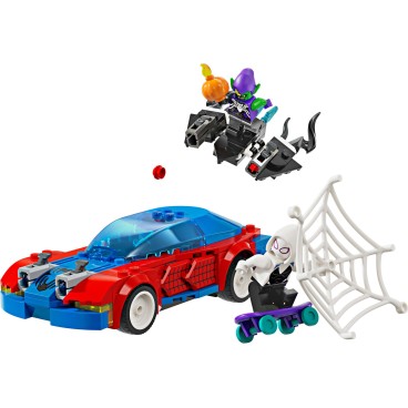 LEGO Super Heroes Marvel 76279 Spider-Manin kilpa-auto ja Venomin Vihreä Menninkäinen