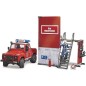 Bruder Bworld Paloasema ja Land Rover Defender auto