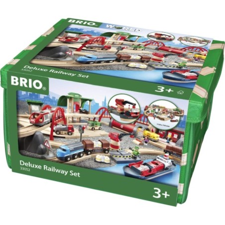 BRIO Rail & Road Deluxe Railway Set 87-osainen junaratasetti