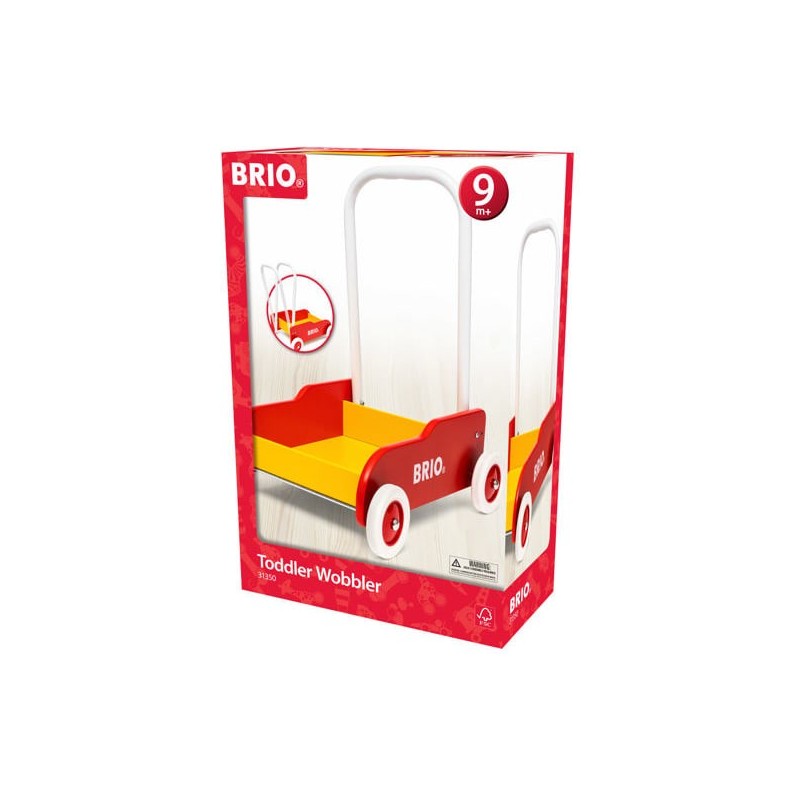 BRIO punainen/keltainen kävelyvaunu