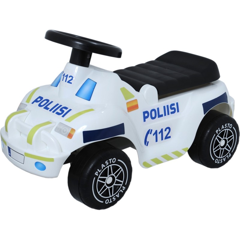 Plasto Offroad Poliisi potkuauto hiljaisilla pyörillä