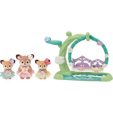 Sylvanian Families 5801 Peuravauvat kukkakeinussa