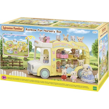 Sylvanian Families 3-kerrosbussi leikkipuistolla