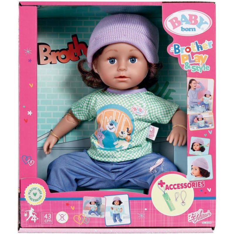 Baby Born Brother Style & Play 43 cm nukke