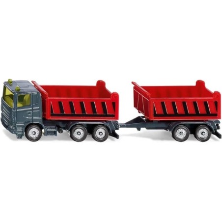 Siku Truck With Dumper Body And Tipping Trailer rekka pikkuauto