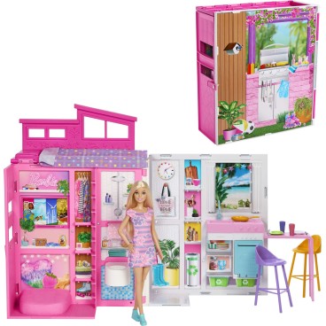 Barbie House With Doll Eco talo ja nukke