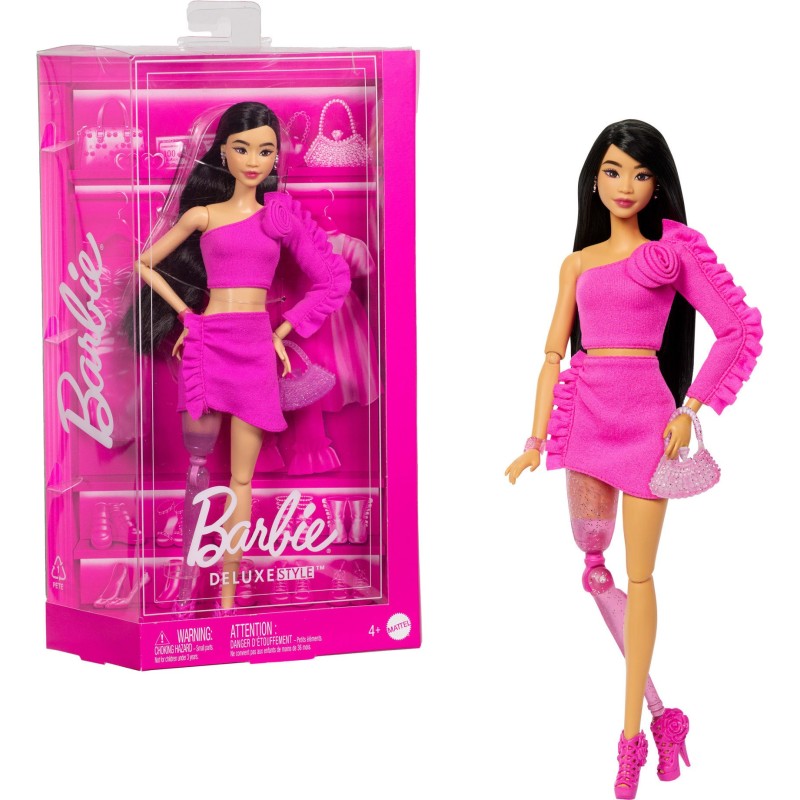 Barbie Deluxe Style Rose mustat hiukset nukke