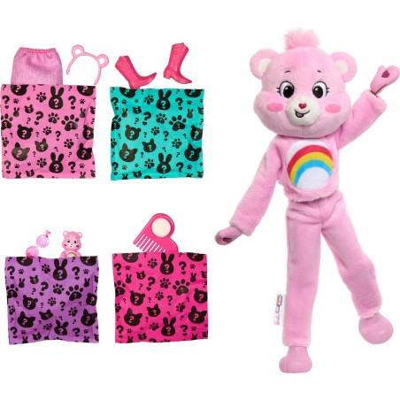 Barbie Cutie Reveal Care Bears Halinalle vaaleanpunainen nukke