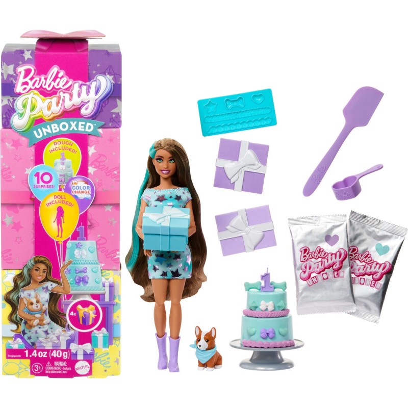 Barbie Party Unboxed Doll 3 nukke