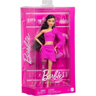Barbie Deluxe Style Rose mustat hiukset nukke