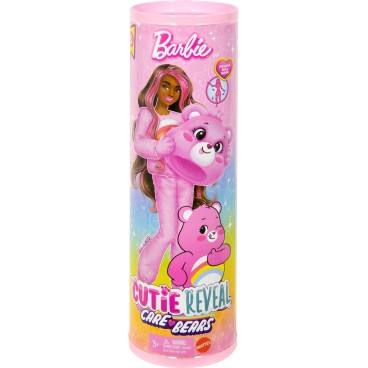 Barbie Cutie Reveal Care Bears Halinalle vaaleanpunainen nukke