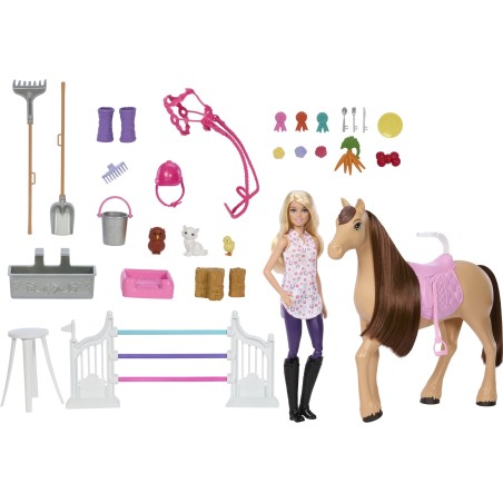 Barbie Ultimate Stable With Doll & Horse ratsutalli, nukke ja poni