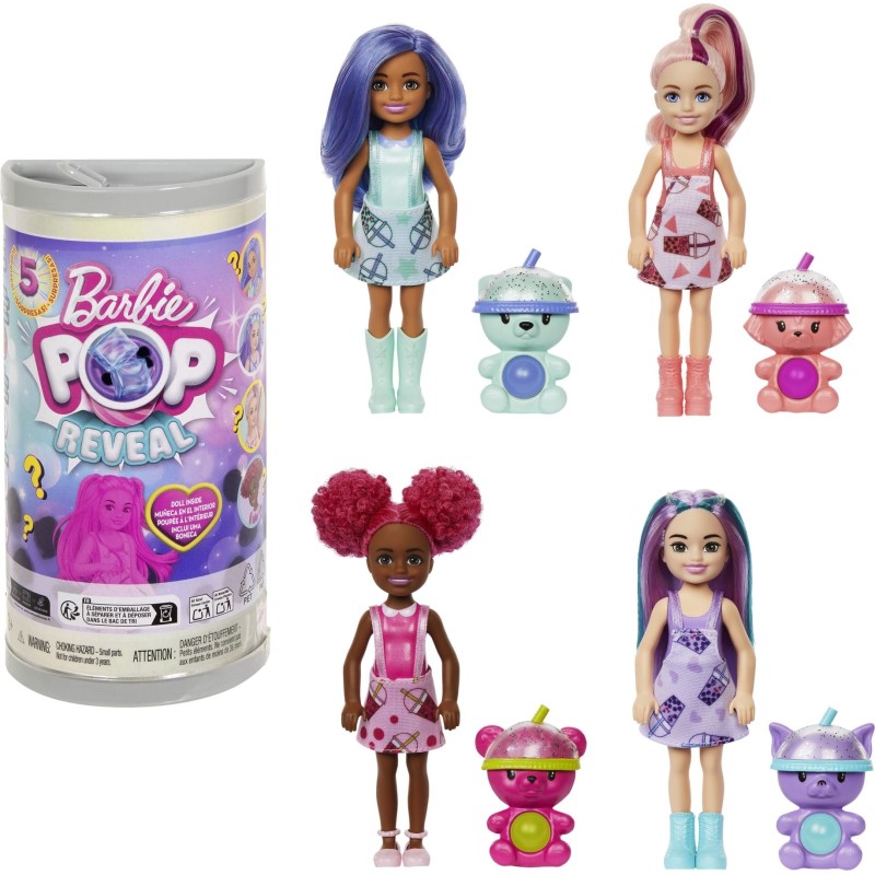 Barbie Pop Reveal Chelsea Boba Series nukke (lajitelma)