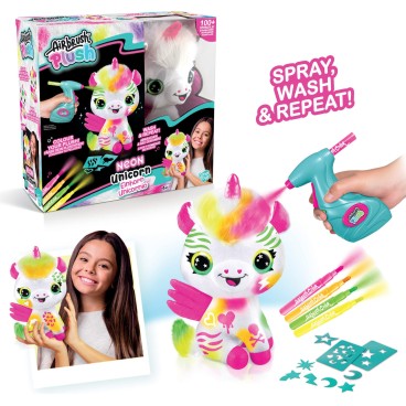 Airbrush Plush Neon Yksisarvinen väritettävä pehmo