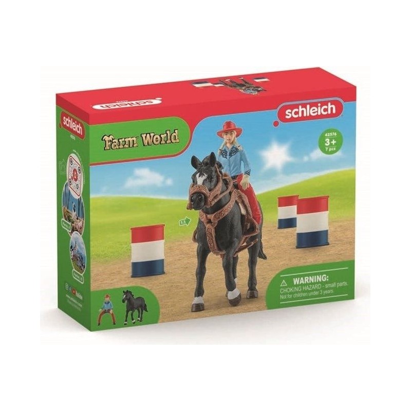 Schleich Farm World Lehmityttö ja tynnyrikisa