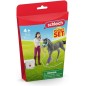 Schleich Pocket Set Mrs. Kramer With foal