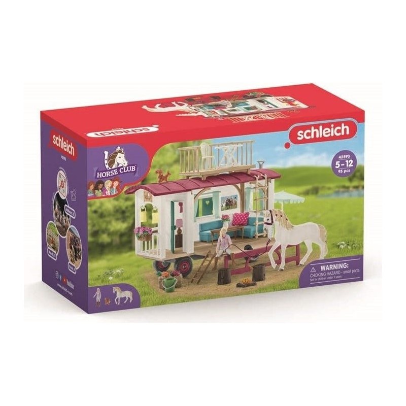 Schleich Horse Club 42593 Asuntovaunu salaisiin kerhokokouksiin
